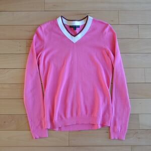 Brooks Brothers V Neck Sweater Pink Size S